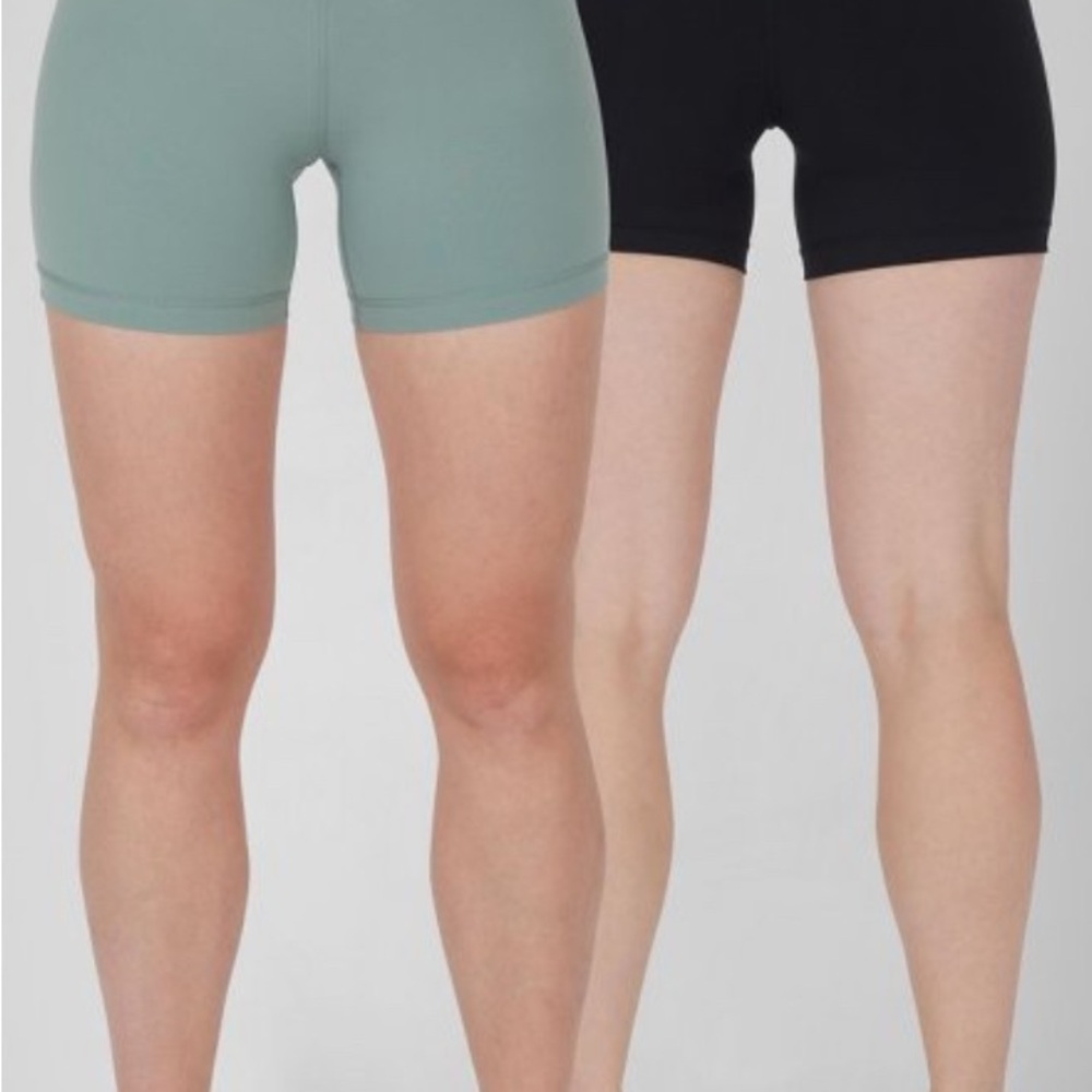 Yogalicious Black and green 5” Bike Shorts pack